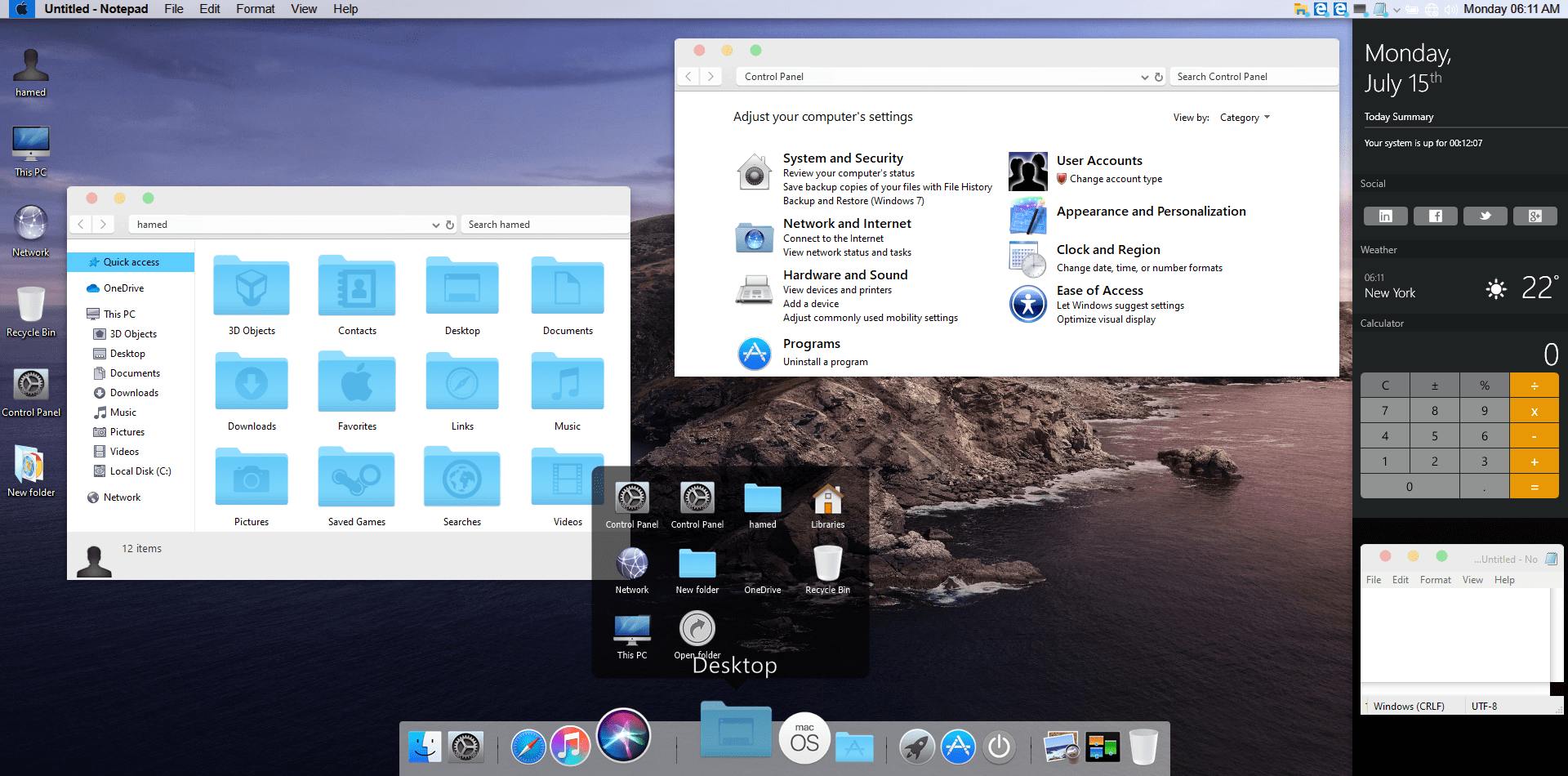 mac os skin for windows 7
